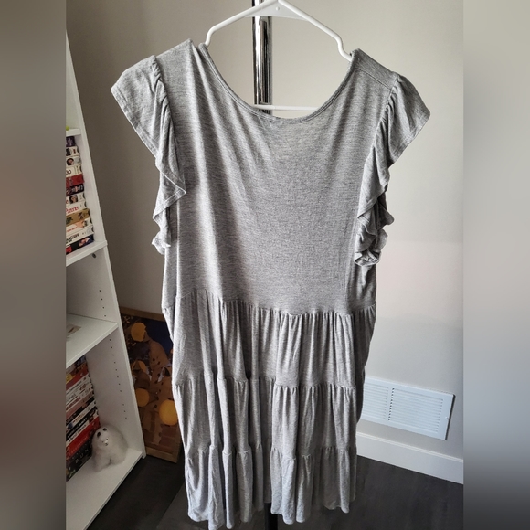 Grey Babydoll Dress - Picture 4 of 5